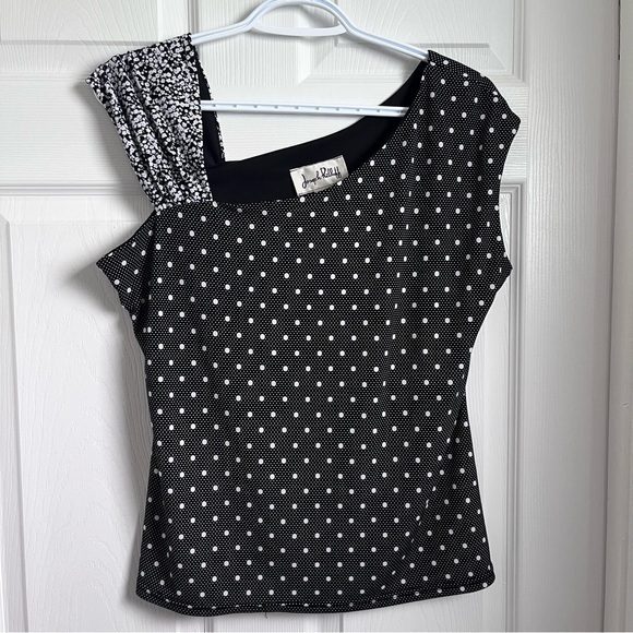 Joseph Ribkoff Tops - Joseph Ribkoff Vintage Top women polka dot print size Medium shirt summer cami